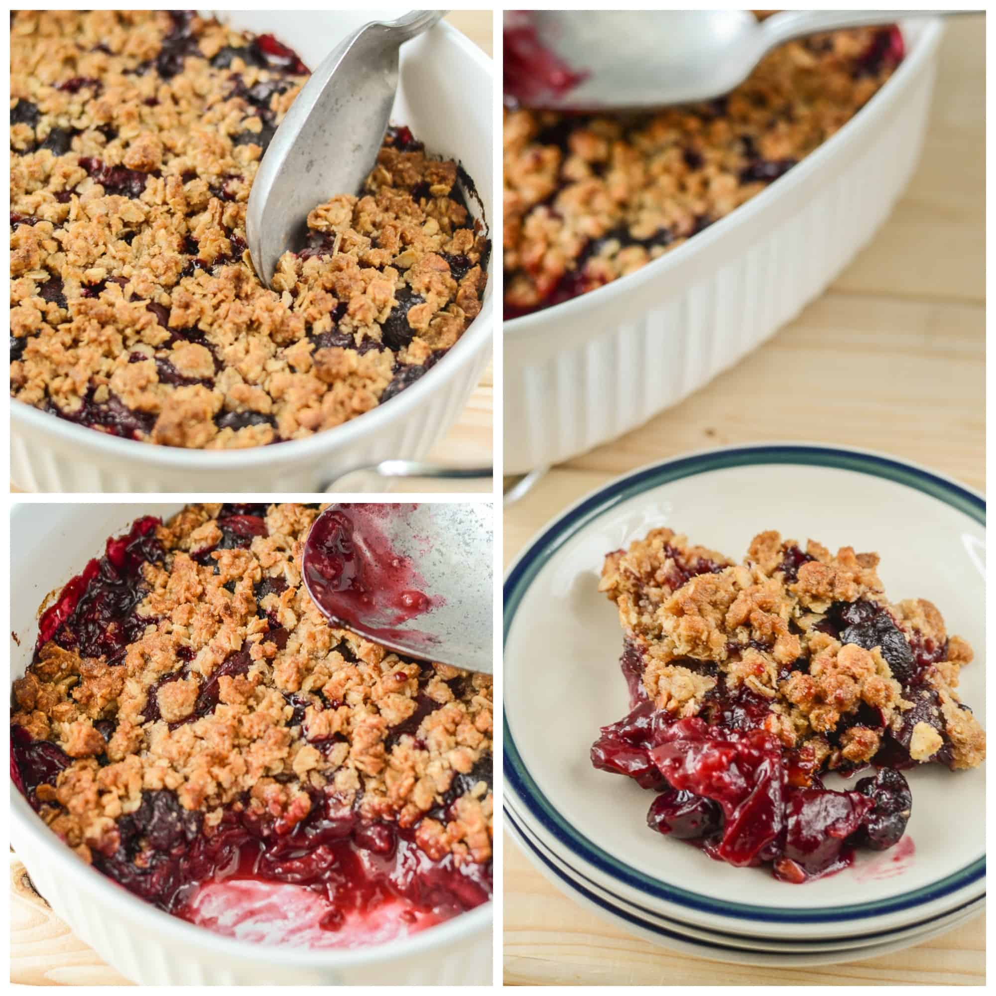 Plum Cherry Crisp • The Crumby Kitchen