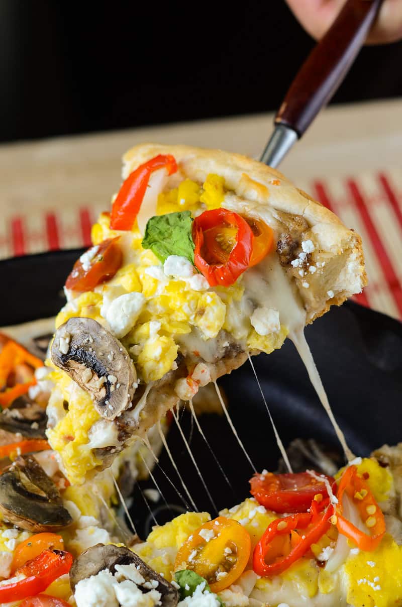 Skillet Breakfast Pizza • The Crumby Kitchen