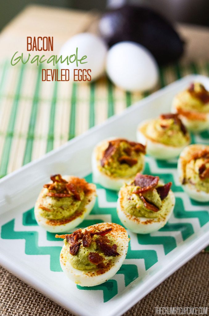 Bacon Guacamole Deviled Eggs | Two appetizer favorites in one, these Deviled Eggs take on the best qualities of the popular avocado dip and nix the chip!