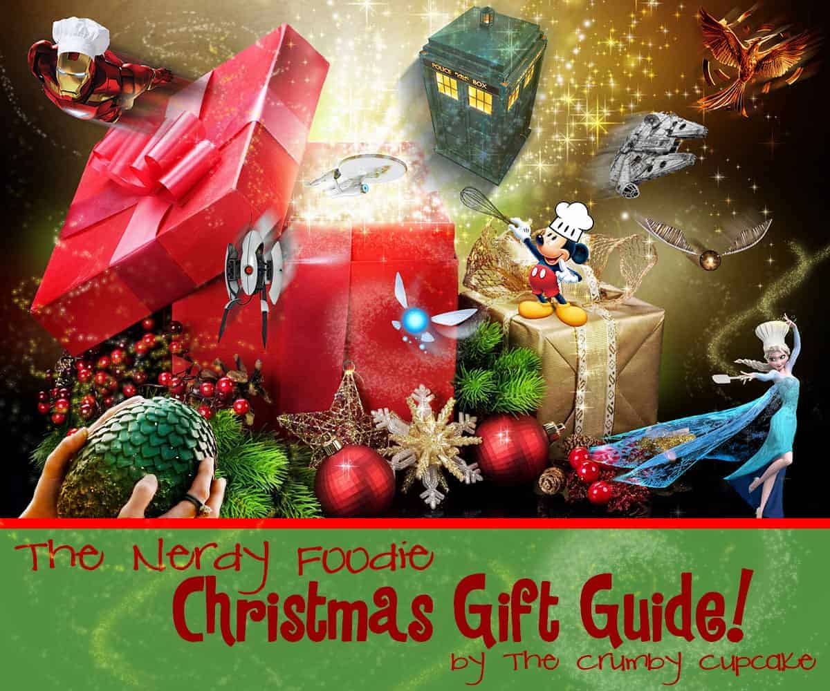 The Nerdy Foodie Christmas Gift Guide! by The Crumby Cupcake | Make someone's holiday with the Nerdy Foodie Christmas Gift Guide! From Spock to the Doctor to Jedi and beyond, you're bound to find a gift for the nerds on your shopping list!