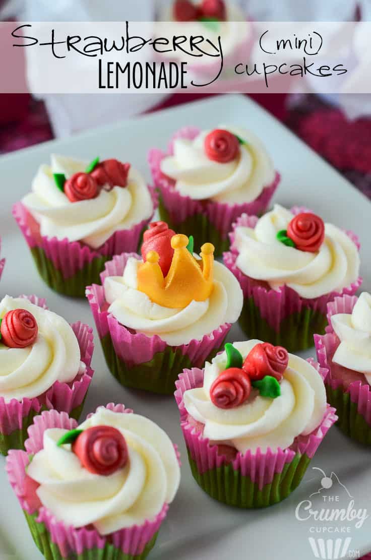 Strawberry Lemonade Cupcakes | A soft strawberry infused cupcake, crowned with a tiny cloud of lemon cream cheese heaven. Perfect for babies, brides, and birthdays alike!