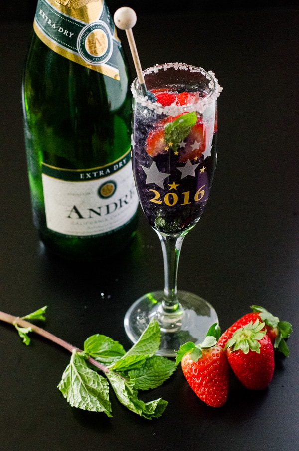 Berry Champagne Cocktail Trio | A trio of cocktails, highlighting a trio of very delicious, seasonal berries - they are the perfect drinks for any celebration!