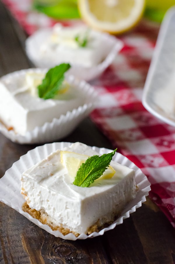 Light, fluffy, and totally refreshing, Nana’s No-Bake Cheesecake Squares are a knockout ending to a steamy summer barbecue or picnic! Make a double batch to share at your next pool party! 