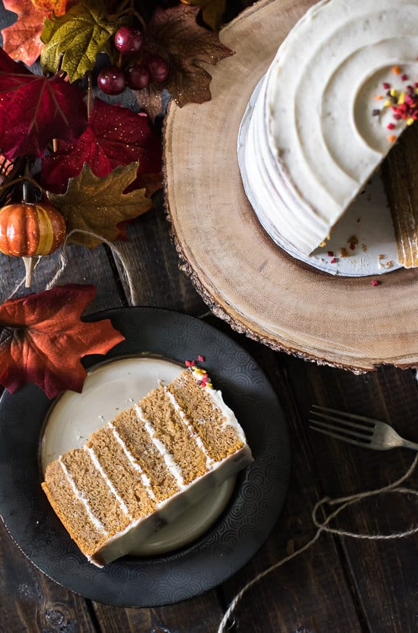 Pumpkin Layer Cake with Browned Butter Cream Cheese