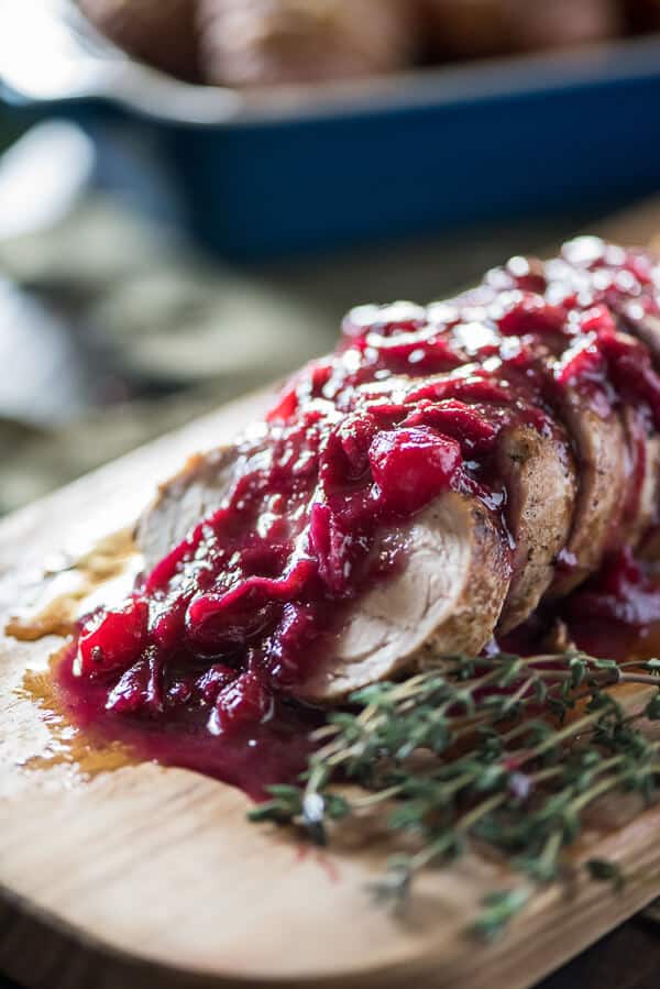 When you're finally over leftovers, transform your holiday cranberry sauce into a delicious garnish for a simple and perfectly cooked Cranberry Pork Tenderloin!