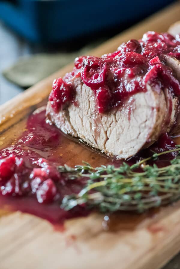 When you're finally over leftovers, transform your holiday cranberry sauce into a delicious garnish for a simple and perfectly cooked Cranberry Pork Tenderloin!
