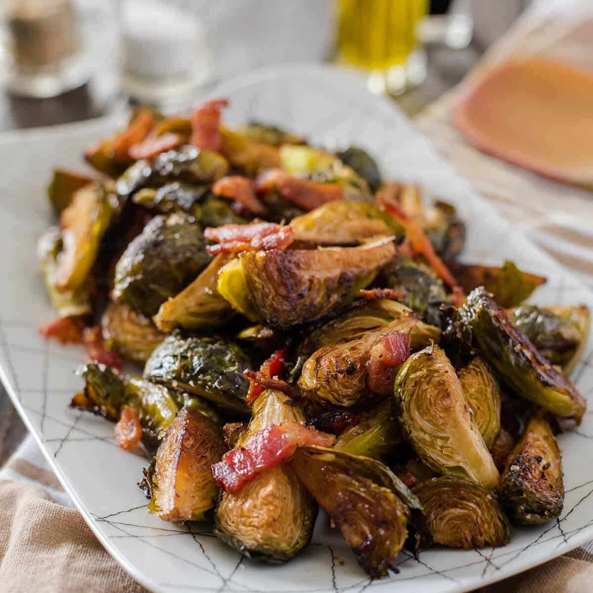 Most Popular in 2016: #8 Bacon Balsamic Roasted Brussels Sprouts