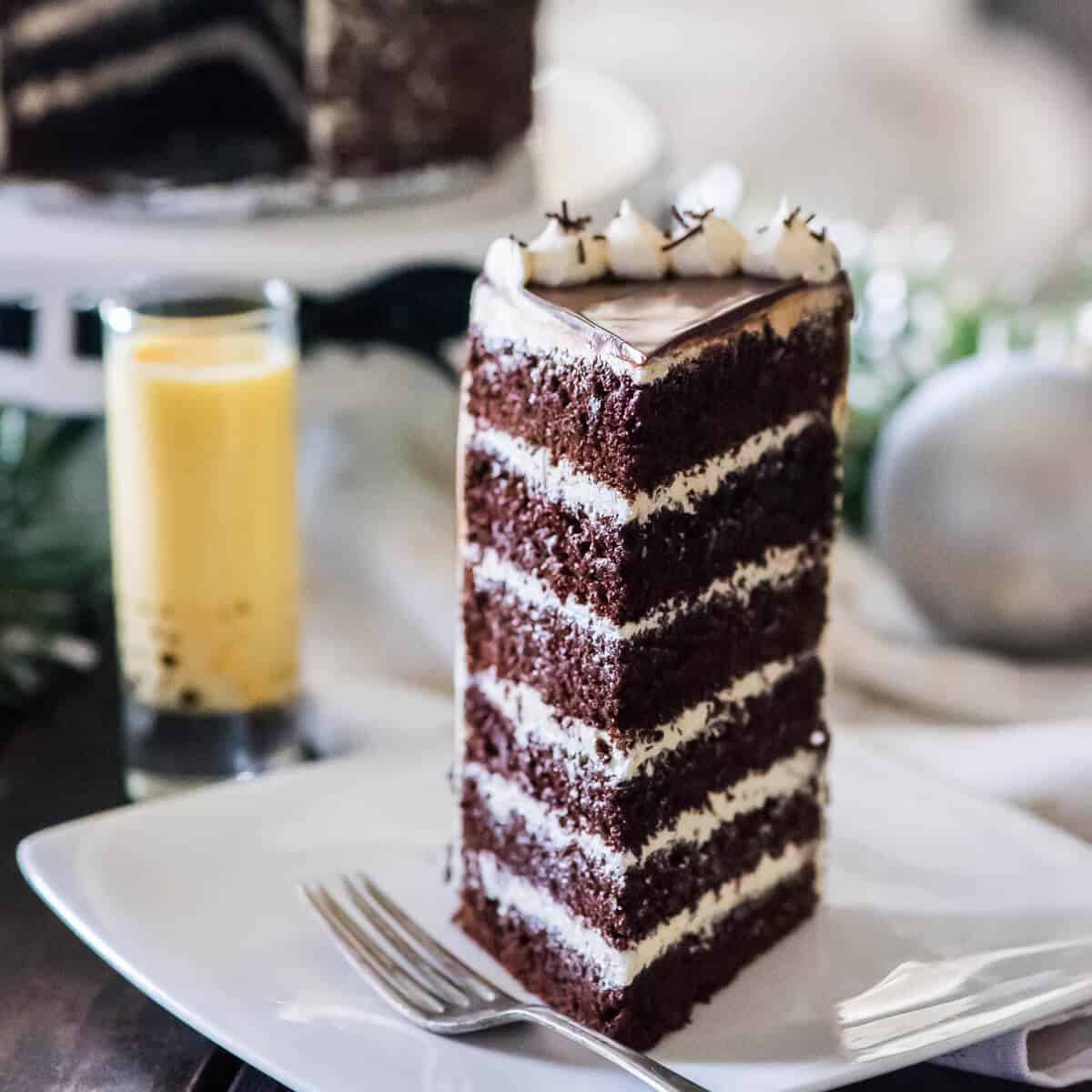 Most Popular in 2016: #9 Spiced Chocolate Eggnog Cake
