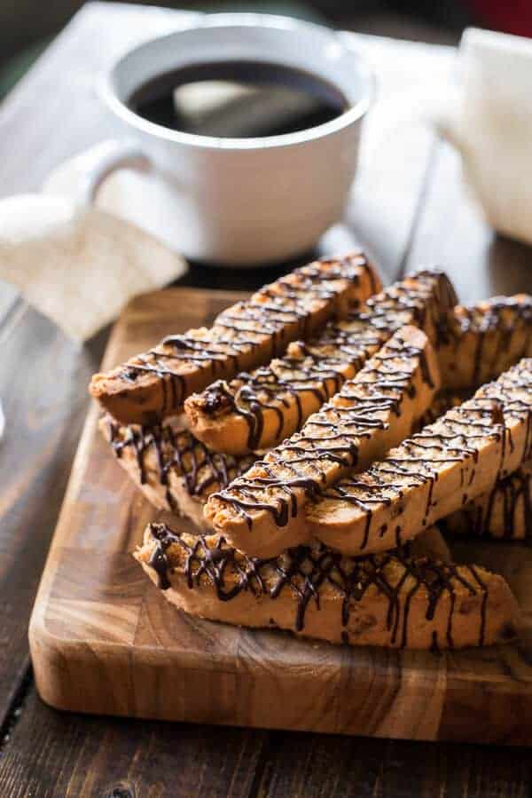 Chock full of toasted coconut, salted caramel chips, and a healthy chocolate drizzle, these Salted Caramel Coconut Biscotti will make you look forward to your morning coffee even more than you already do!