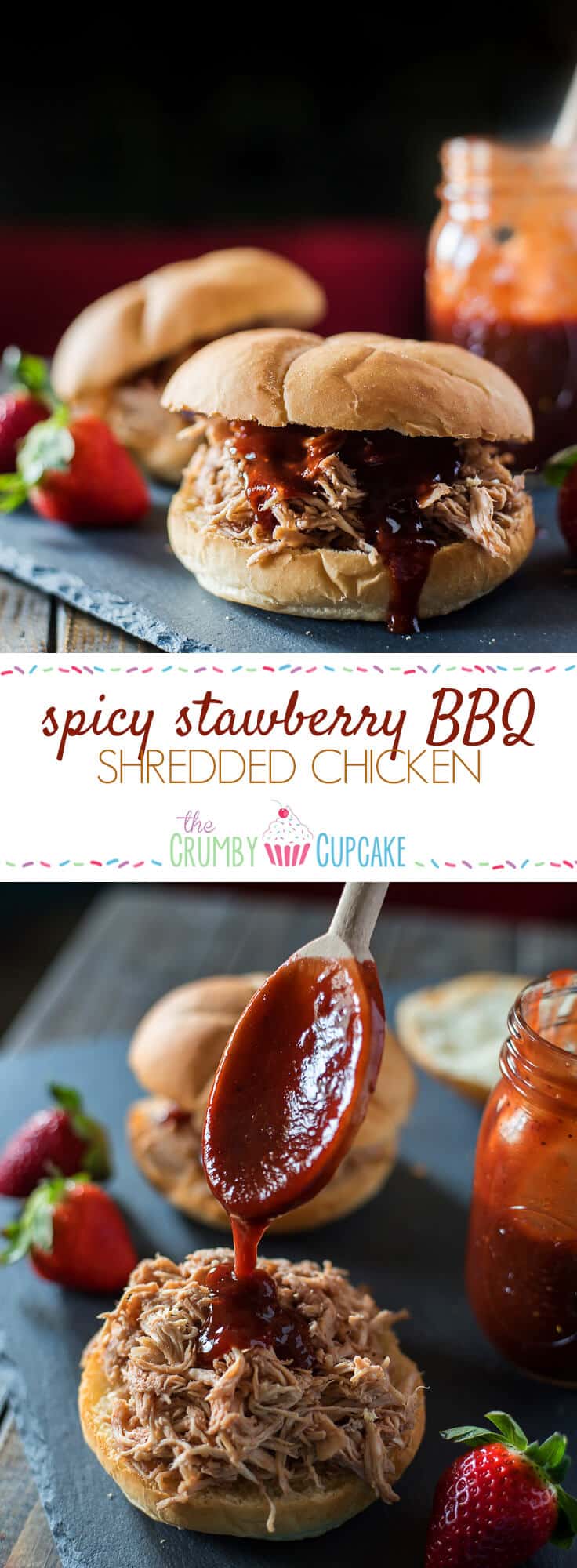 Looking for a fast, delish dinner celebrating the best berries you'll eat all year? This Spicy Strawberry BBQ Shredded Chicken is a unique way to showcase the versatility of strawberries - and can be ready in less than 30 minutes!