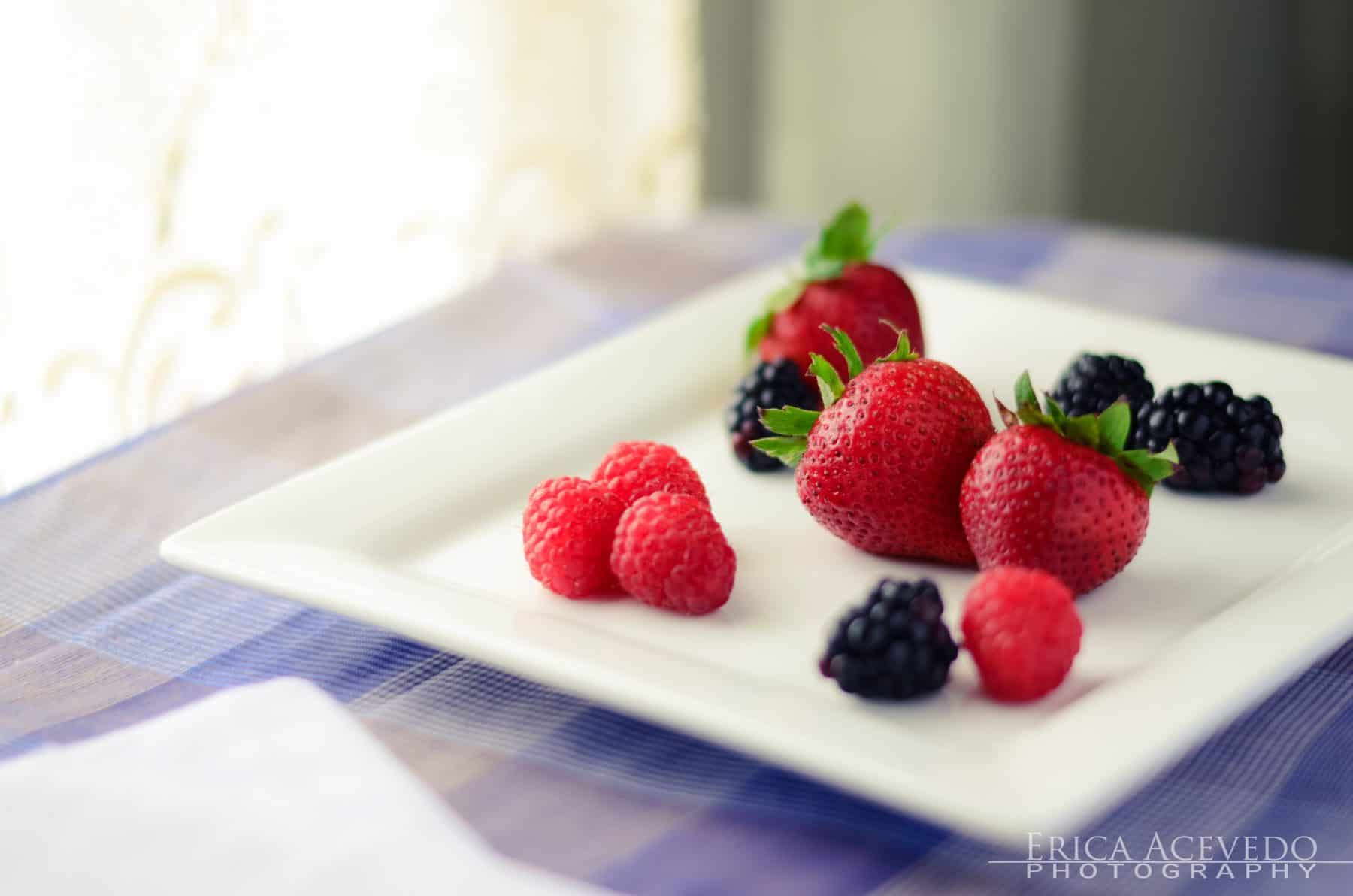 summer berries on a plate