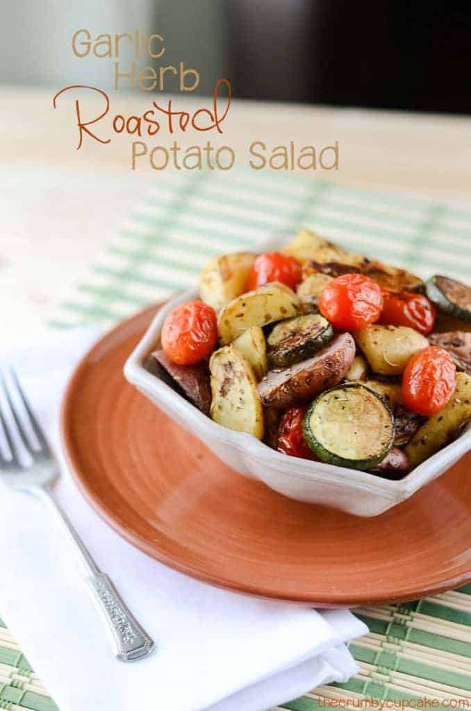 Garlic Herb Roasted Potato Salad • The Crumby Kitchen