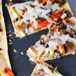 Cheesesteak Flatbread Pizza 4