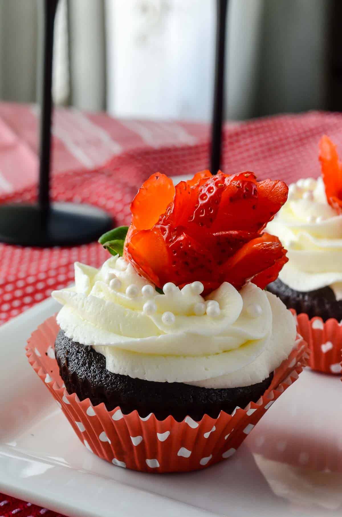 Champagne and Roses Cupcakes • The Crumby Kitchen