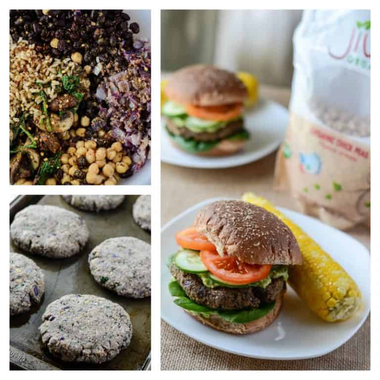 Mushroom Spinach Chickpea Burgers • The Crumby Kitchen