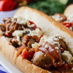 Greek Style Sausage Peppers Sandwich 4 1