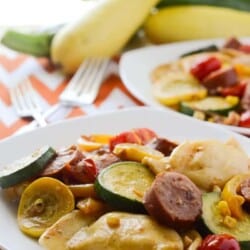 Kielbasa and Pieogies with Summer Vegetables 4 1