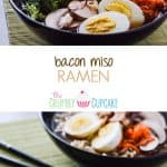 Bacon Miso Ramen | A ramen dish, created in tribute to Japanese culture, but enhanced with an essential American fat - bacon!