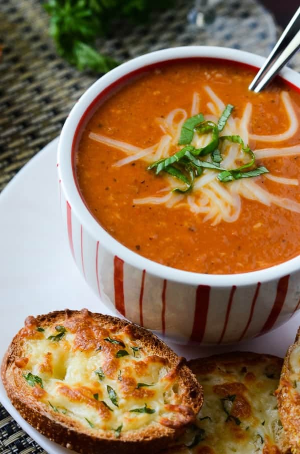 Crock Pot Roasted Tomato Bacon Bisque • The Crumby Kitchen