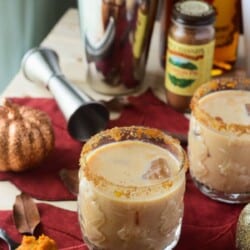 Pumpkin Horchata Cocktail | A boozy fall-flavored infusion of pumpkin spiced proportions!