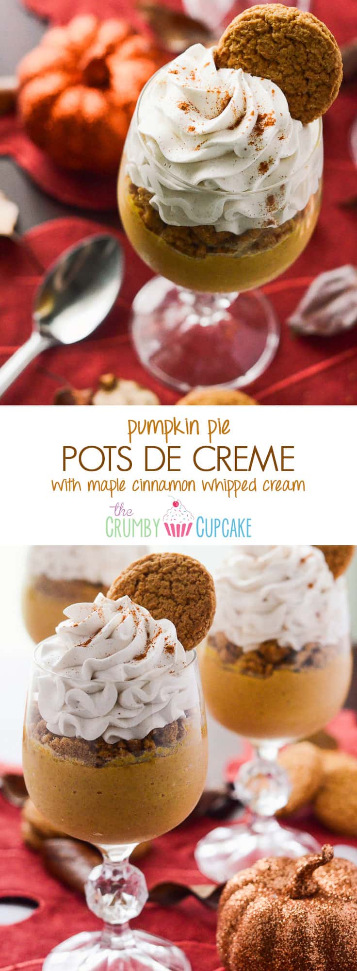 Pumpkin Pie Pots de Creme • The Crumby Kitchen