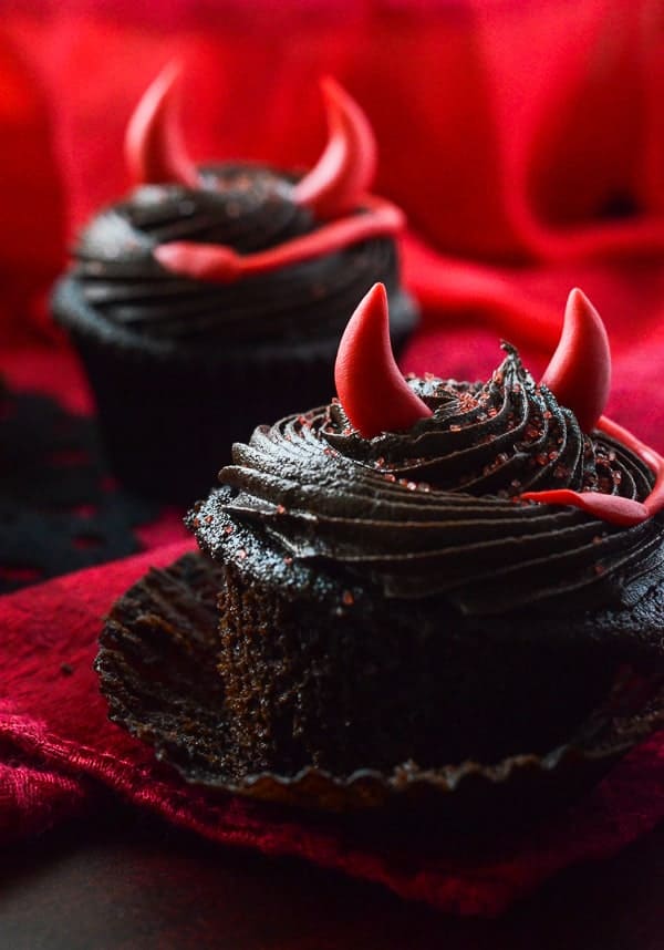 Spicy Little Devil s Food Cupcakes The Crumby Kitchen