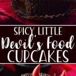 These are no ordinary chocolate cupcakes! These Spicy Little Devil's Food Cupcakes turn up the heat with a cinnamon & cayenne ganache filling, and are topped with devilish decor perfect for any Halloween party!