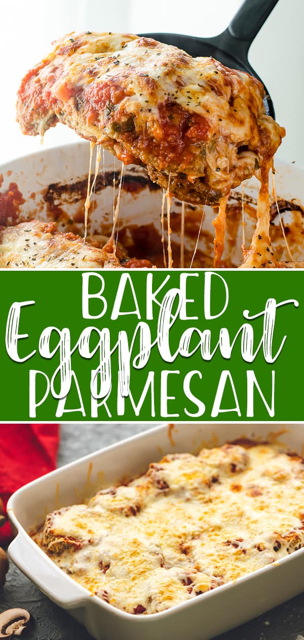 Baked Eggplant Parmesan pin 1