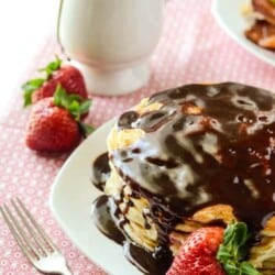 Strawberry Pancakes with Nutella Syrup 7 1