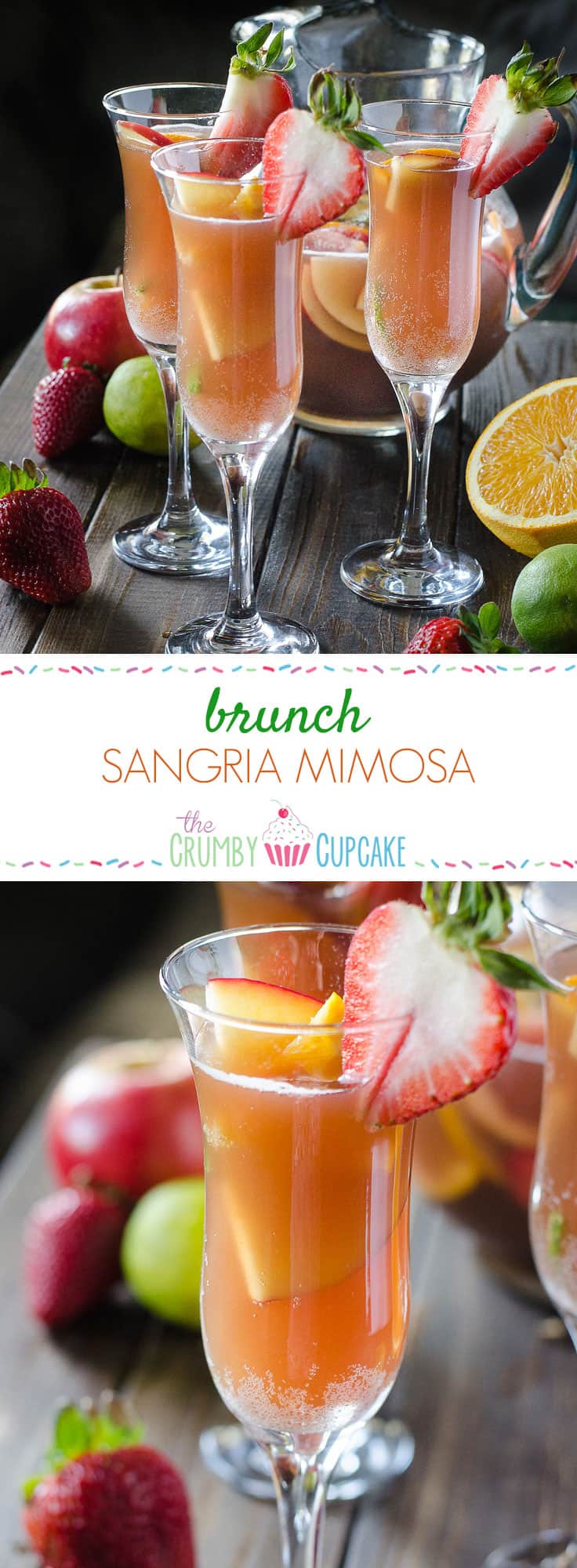 Can't decide between sangria or mimosa for brunch? Have both! Fresh fruit bathed in pineapple juice, champagne, and a little Creme de Cassis makes for a perfect weekend pick-me-up!