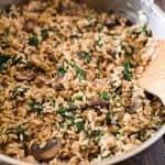 Looking for a side dish that's a little bit fancy but oh so easy? This Mushroom Spinach Risotto is ready in about 30 minutes and is a fantastically flavorful addition to any family dinner.