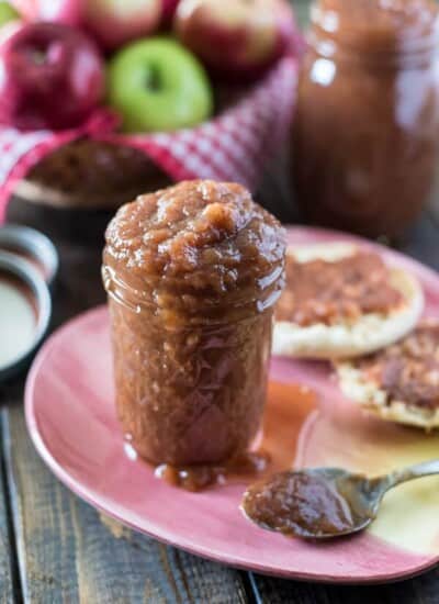 Invest your apple harvest in something you can enjoy all year long! Only all natural ingredients go in this set-it-and-forget-it Slow Cooker Apple Butter, and it's so good, you're going to be spreading it on everything!