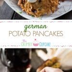 Authentic, easy to make comfort food at it's finest! These classic German Potato Pancakes, served with a side of applesauce or sour cream, are just what you need to kick off your Oktoberfest, and make a great snack any time of the day!