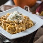 In need of a quick and easy weekday dinner that's just a bit different? This Pumpkin & Sausage Alfredo combines everything you love about alfredo with all things fall and comforting!