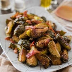 Bacon Balsamic Roasted Brussels Sprouts 2 1