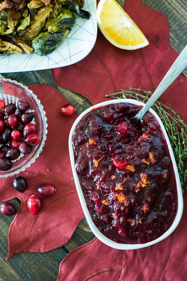Never open a can of jellied cranberries again! This quick Last-Minute Cinnamon Cranberry Sauce is so simple, you'll be volunteering to bring the sides to every holiday dinner!