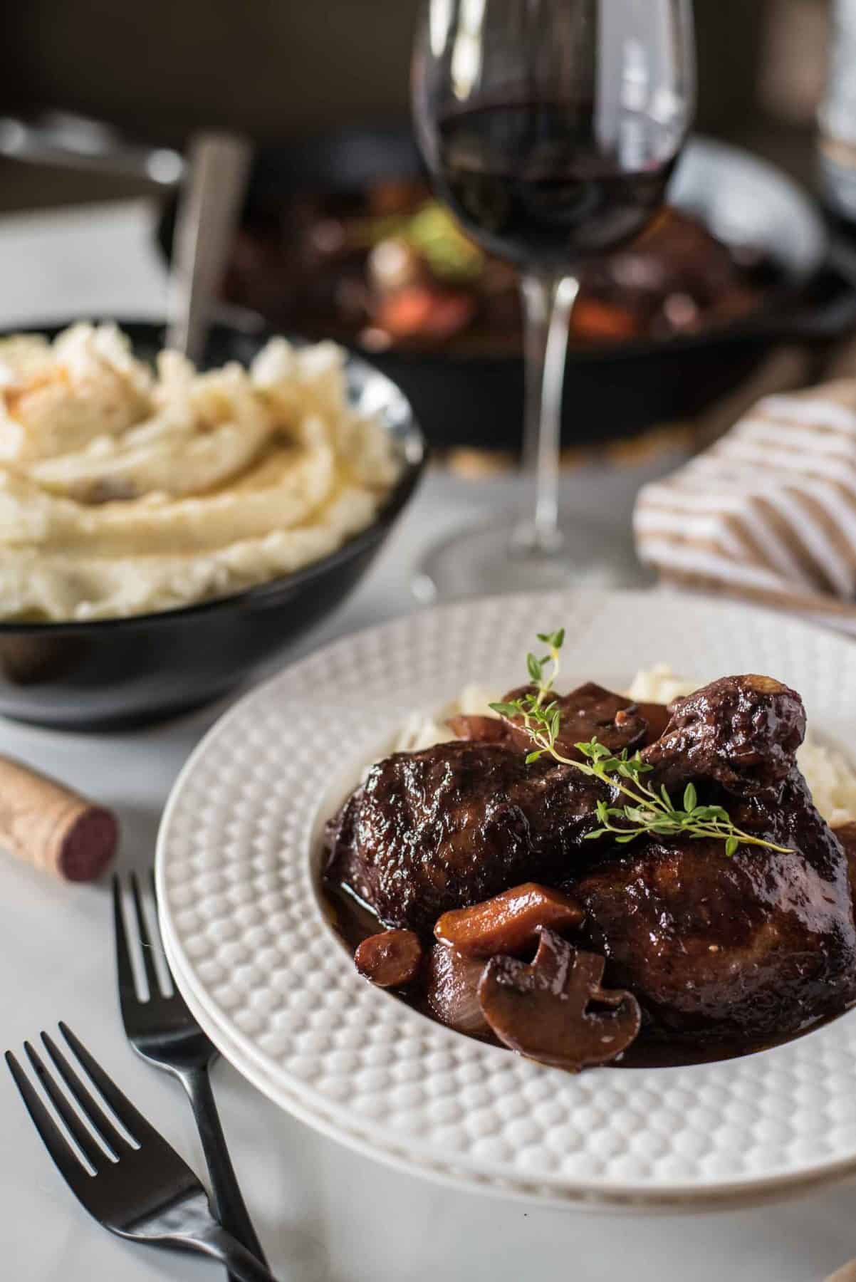 Classic Coq Au Vin for Two • The Crumby Kitchen