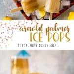 Bold and tangy, these super easy Arnold Palmer Ice Pops will remind you of Italian ice. They're an unbeatable way to cool down on a hot day!