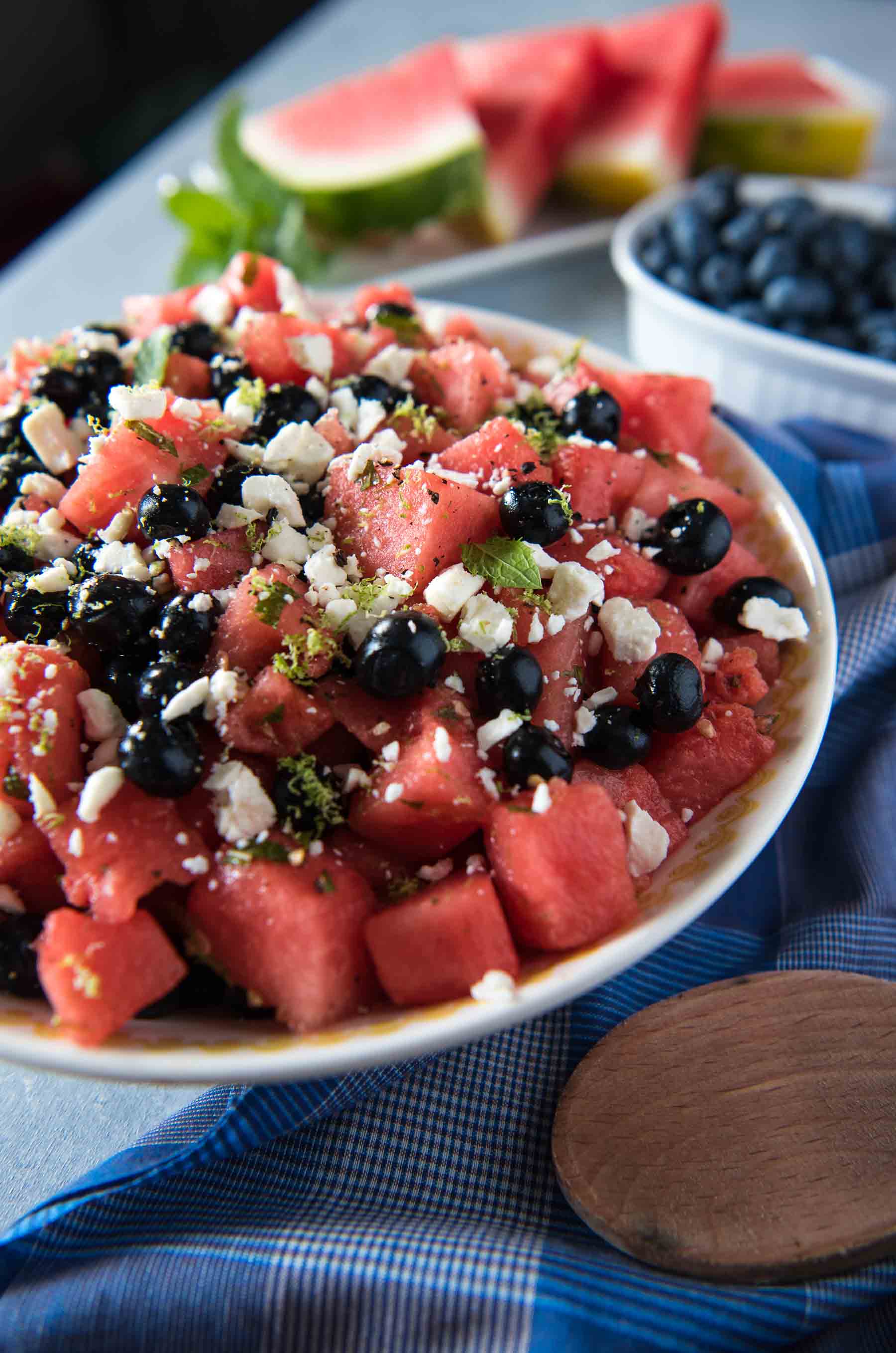 Blueberry Watermelon Salad • The Crumby Kitchen