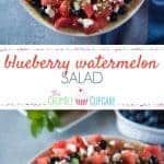 A bit of sweet, a little tart, and a touch of savory, this Blueberry Watermelon Salad is a delightful addition to any summer picnic! Fresh blueberries & watermelon play nicely with lime, feta, and refreshing mint. 