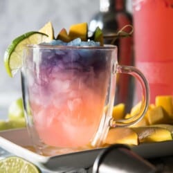 The Maui Mule puts a tropical twist on the classic cocktail! Trade out your typical vodka for something a little more pink, and your drink will be as gorgeous as a Hawaiian sunset!