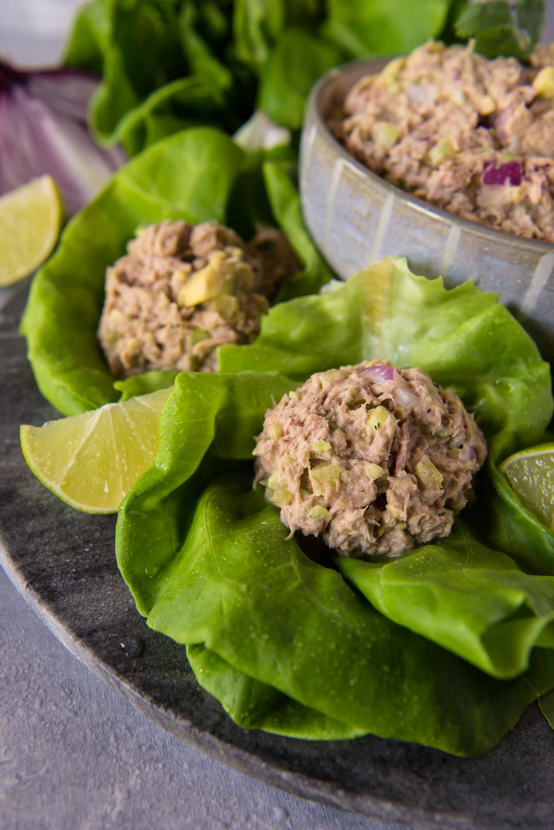 Tuna Salad Lettuce Wraps • The Crumby Kitchen