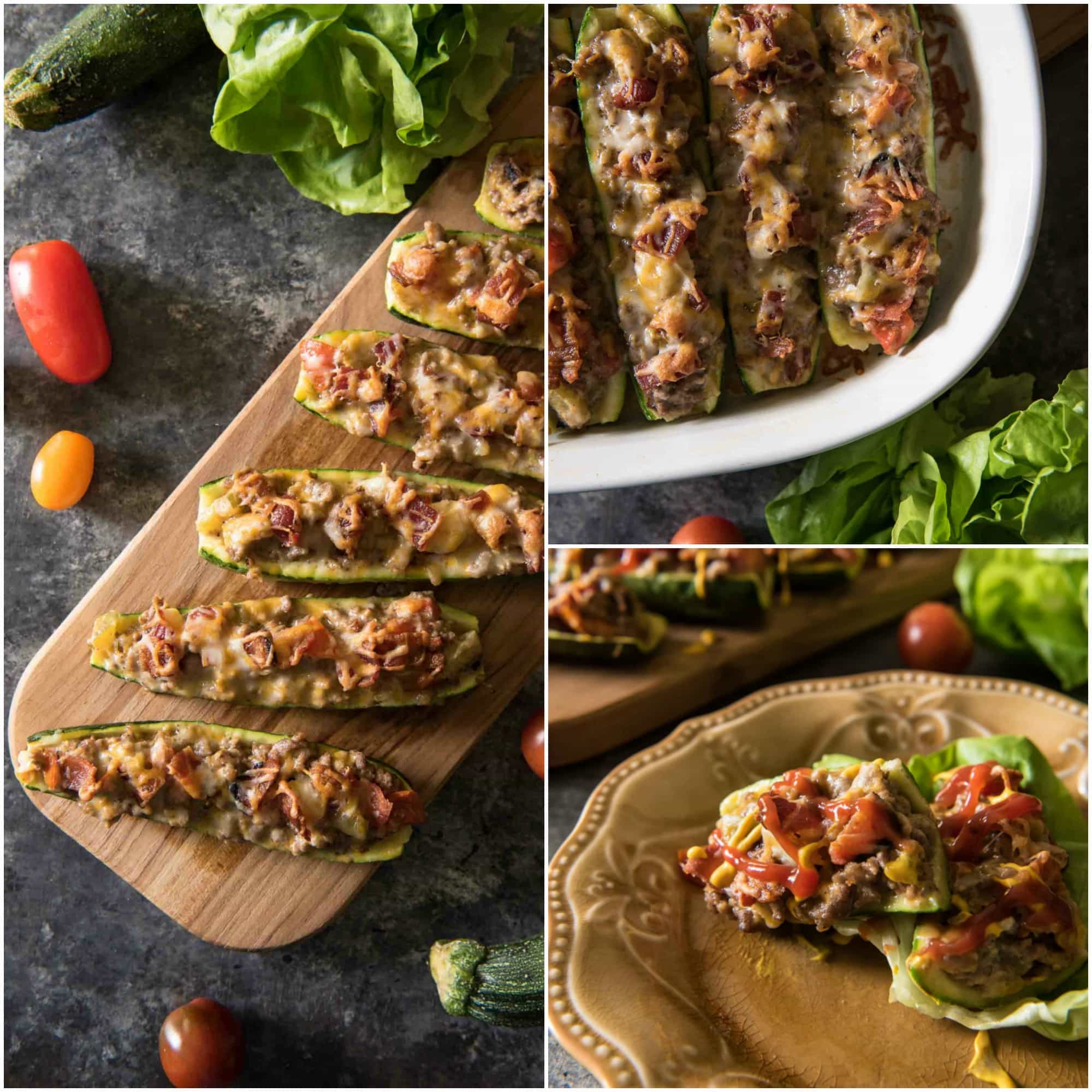 Cheesy Ground Beef Zucchini Boats • The Crumby Kitchen