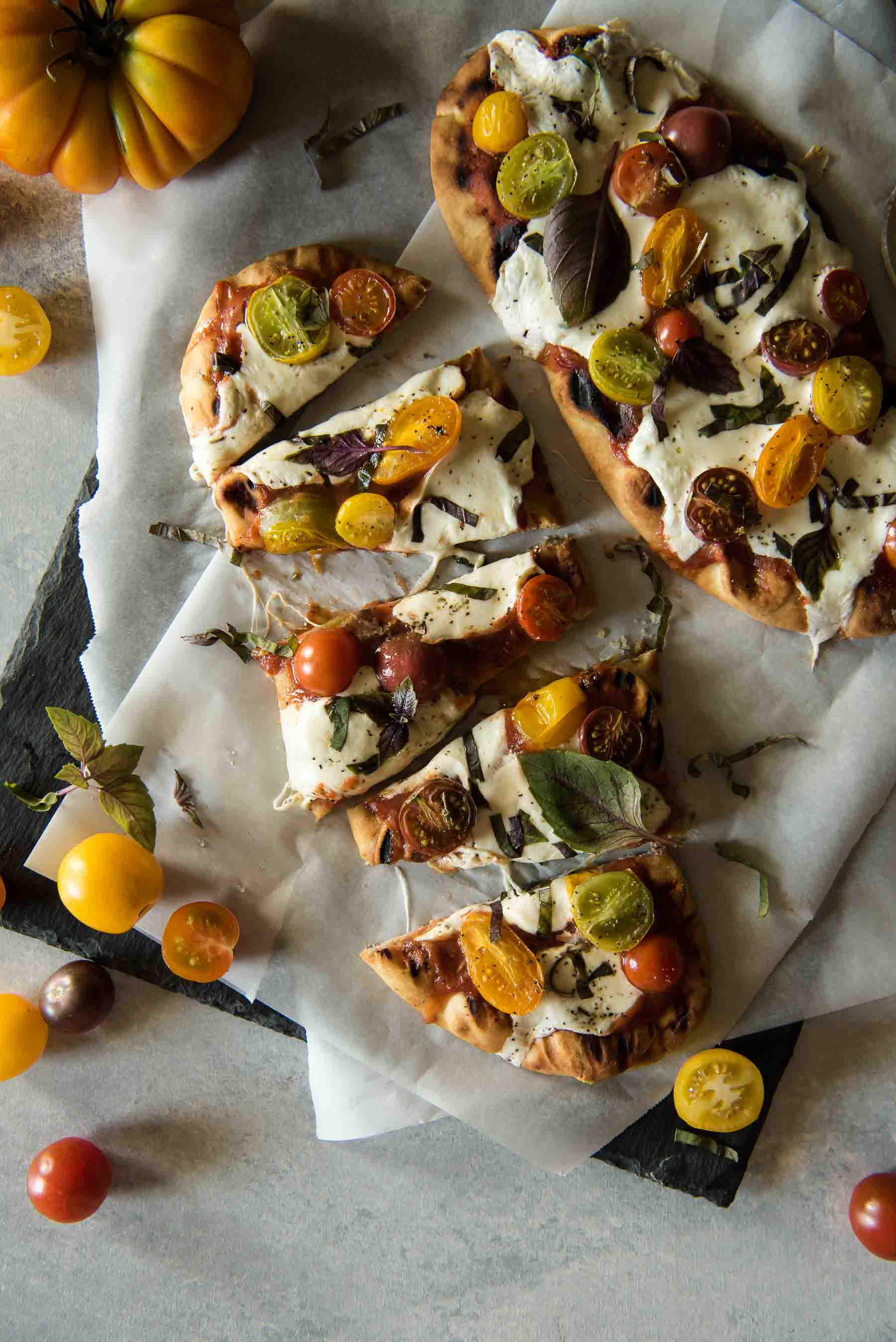 Grilled Margherita Flatbread • The Crumby Kitchen