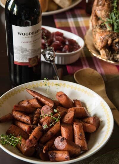 A little sweet, a little spicy, and totally delicious, these Red Wine & Maple Glazed Carrots are about to be your new favorite side dish! 