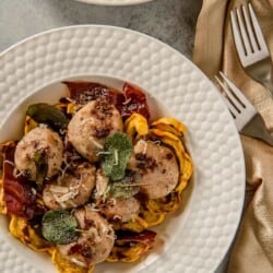 Gnudi with Sage Brown Butter flatlay