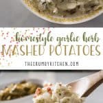 These Homestyle Garlic Herb Mashed Potatoes are a must at every family dinner & holiday celebration! Creamy, buttery, and wonderfully herby, this purely comforting mashed potato recipe is our favorite!