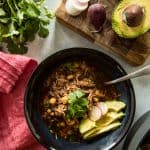 Posole Rojo: The Best Pork and Hominy Stew flatlay