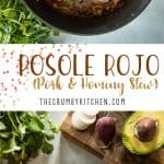 Stay warm this winter with a big bowl of Posole Rojo! This traditional hearty chile, pork, and hominy stew takes some time on the stovetop, but the deliciously spicy results are totally worth the wait! 