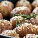 Mini Garlic Butter Hasselback Potatoes